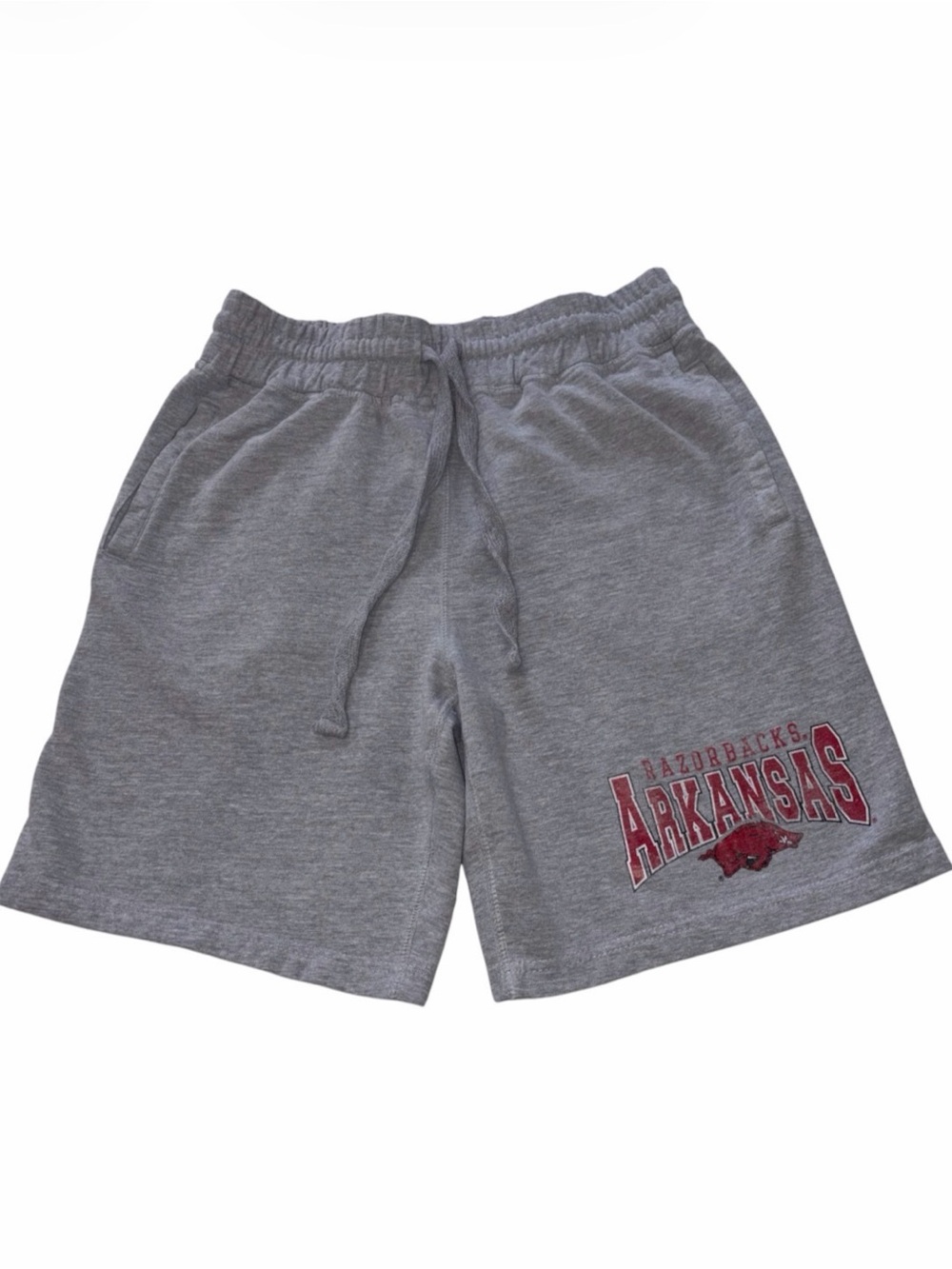 Arkansas Razorbacks Men’s Grey Athletic Sweat Shorts Size Medium